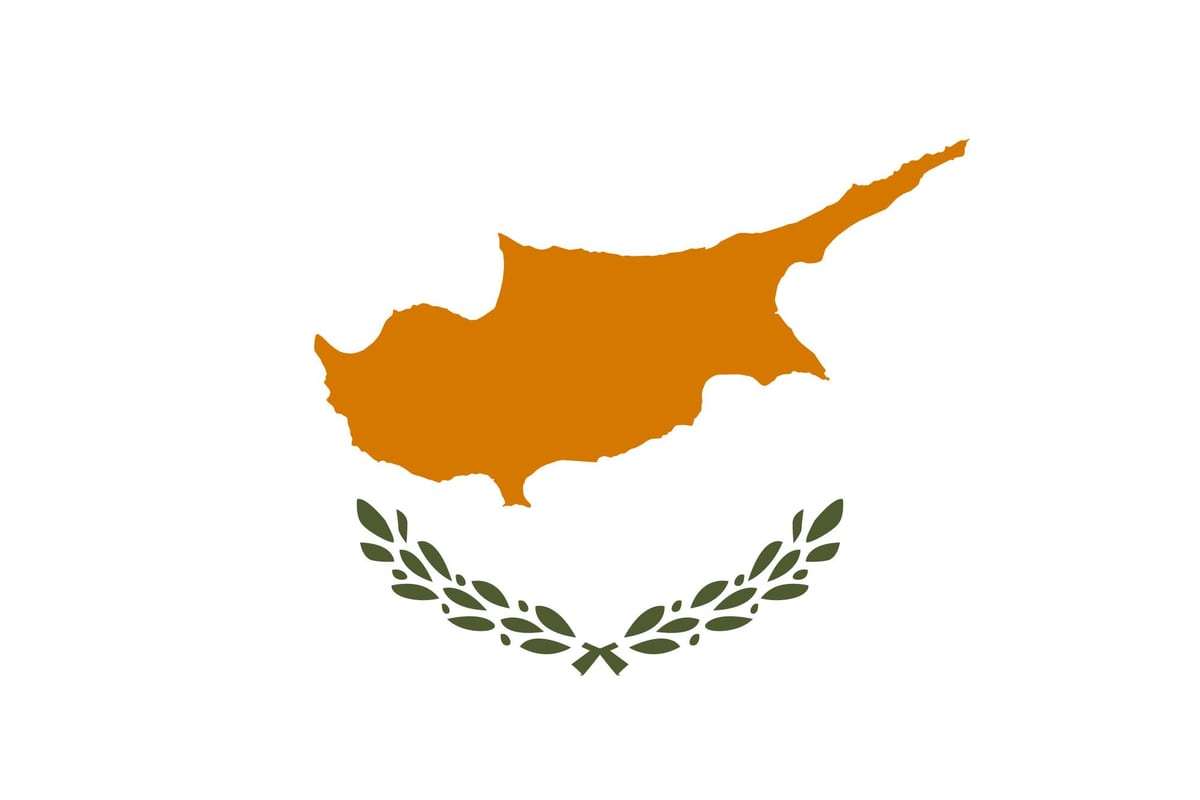 Peta dari Cyprus bendera