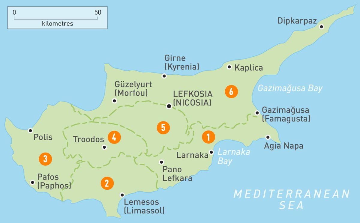 Peta dari Cyprus kawasan