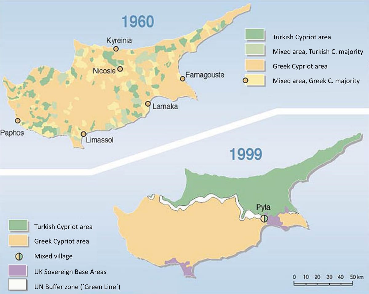 turki bagian dari Cyprus peta