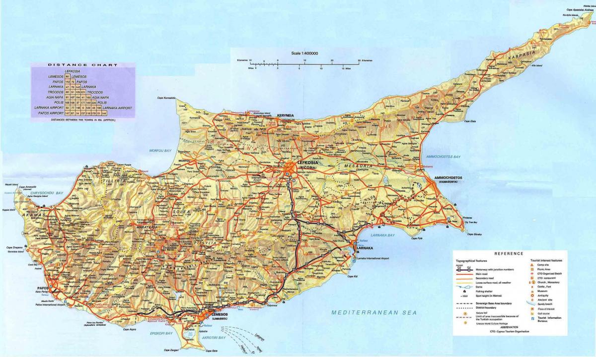 peta dari Cyprus resort percutian