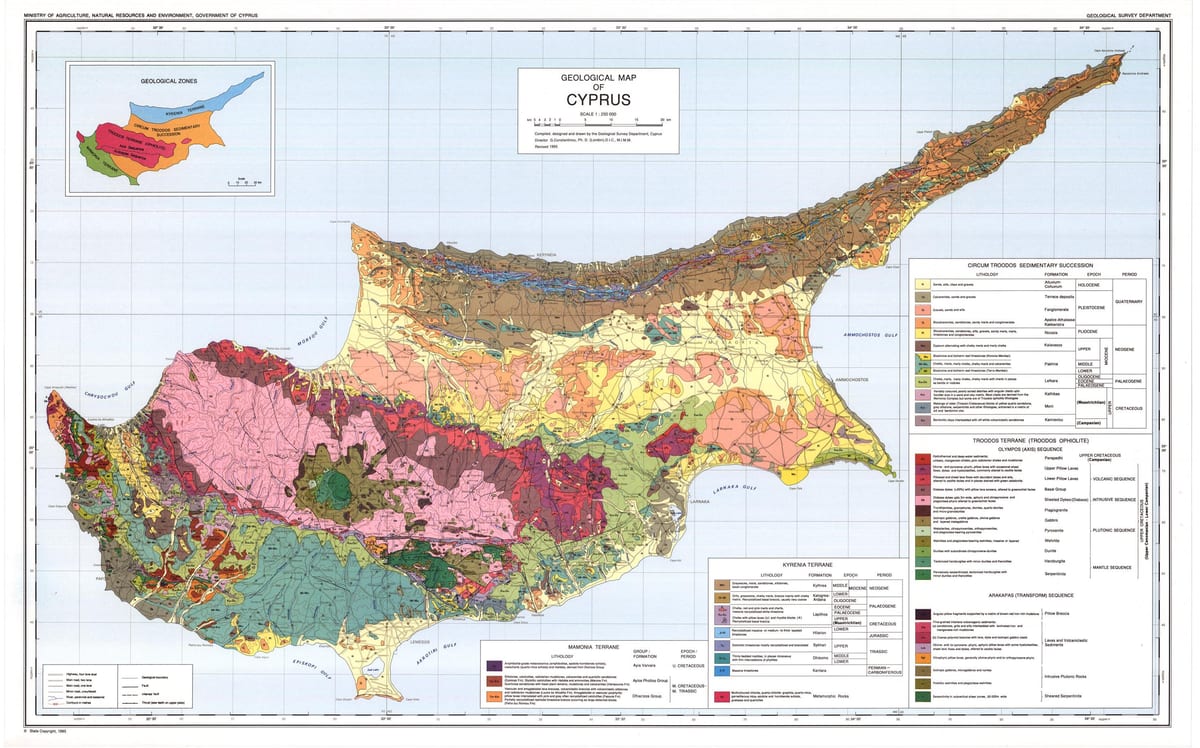 Cyprus peta geografi