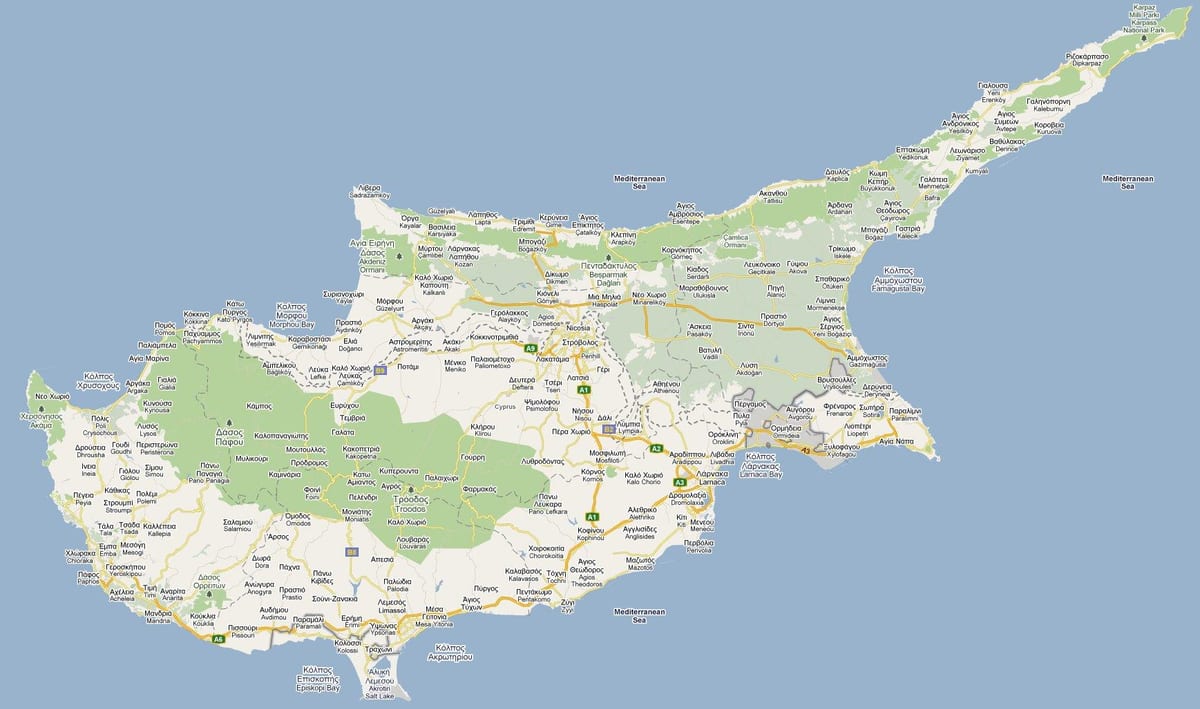 jalan peta peyia Cyprus