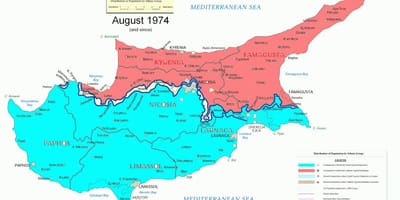 Peta dari Cyprus bahagian