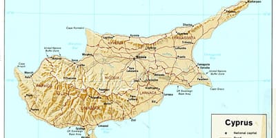 Peta dari Cyprus benua