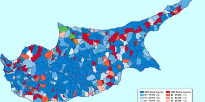 Peta dari Cyprus etnik