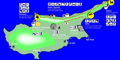 Cyprus mendaki peta laluan