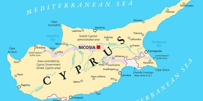 Ibu negara dari peta Cyprus