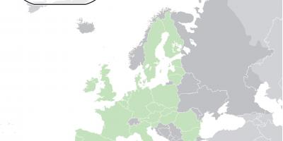 Peta eropah menunjukkan Cyprus