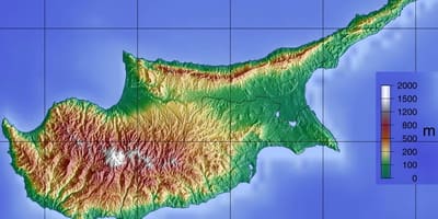Peta gunung Cyprus