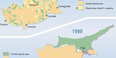 Turki bagian dari Cyprus peta
