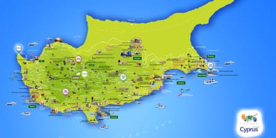 Peta lara pantai Cyprus