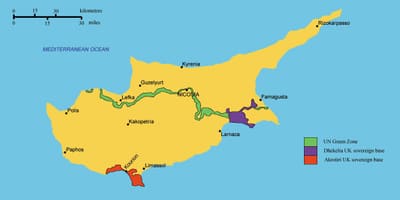 Peta selatan Cyprus